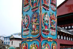 04 Tengboche Gompa - Entrance Gate Ornate Pillar